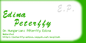 edina peterffy business card